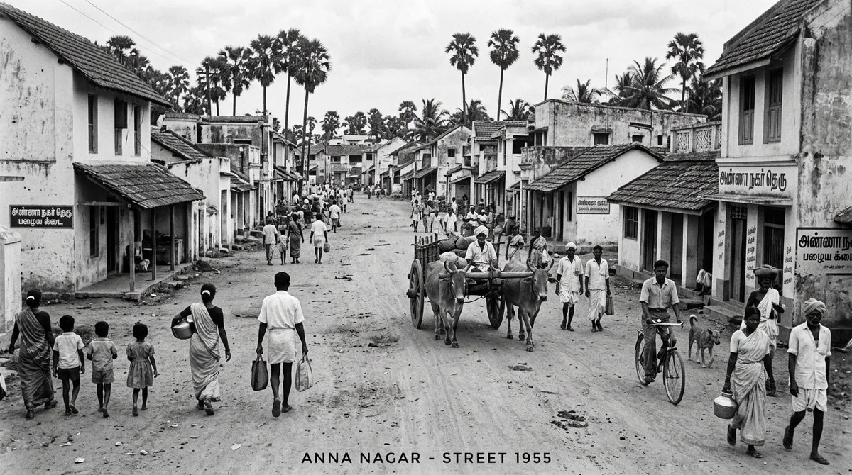 The village street before the township